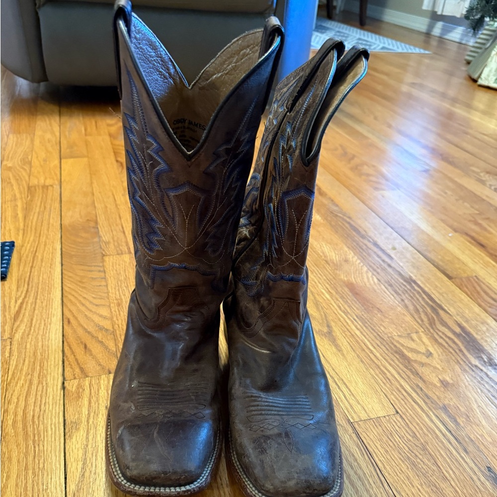 Men's Brown Leather Cowboy Boots